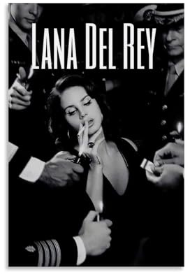 Lana Del Rey Poster Vintage Singer Music Cover Für Zimmer, Ästhetische Leinwand-Wandkunst, Schlafzimmer-Dekor Poster 12x18inch(30x45cm)