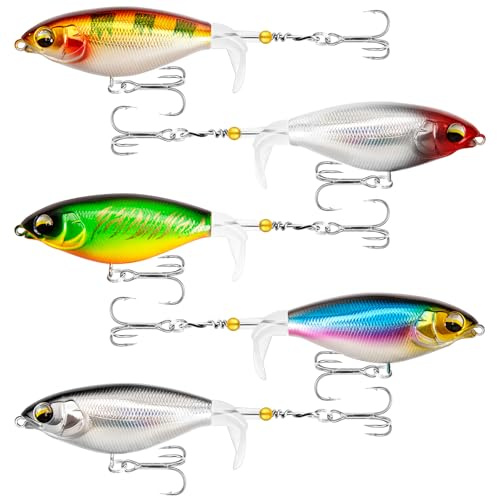 5 Stück Wobbler Hecht, 14cm/26g Hecht Köder, Wobbler Swimbait Lebensechter | Groß Kunstköder Zander für Süß und Salzwasser, Zander köder, Raubfisch, Angeln hechtköder wobbler