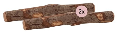 Kauies Olivenholz Kaustab für Hund mit Olivenöl - 100% natürlich, vegan & kalorienfrei - langelebiges Hunde-Spielzeug aus schadstoffgeprüftem Holz, Made in Germany, Größe S bis 10 kg (2er Pack)