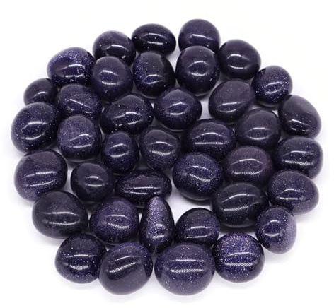 ZythrXLate Sable de Goldstone Reiki Cristal Pierres roulées Matériau en Vrac Aquarium Décor Pierre précieuse Spécimen de Jardin en Pot pour Aquarium, Bassin(1000g)