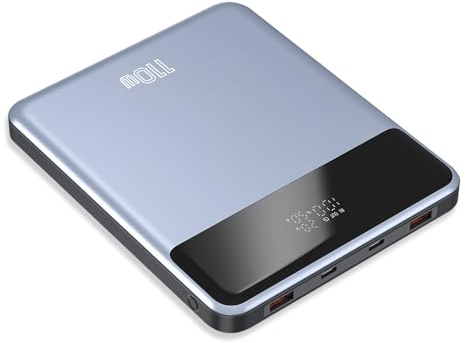 Batterie Externe 30000mAh · 4 appareils simultanés · Charge Rapide PD110W · Ports Type-C/USB-A · Écran LCD · PSE certifié · Powerbank d’Urgence（Noir）