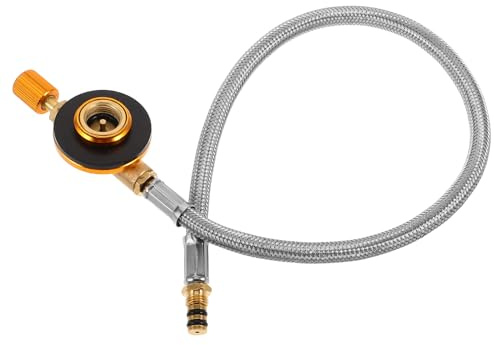 Anneome Manguera de Gas para Tanque de Gas de 35 CM Adaptador para Estufa de Camping y Barbacoa y Resistente para Autocaravana y Cocina al Aire Libre