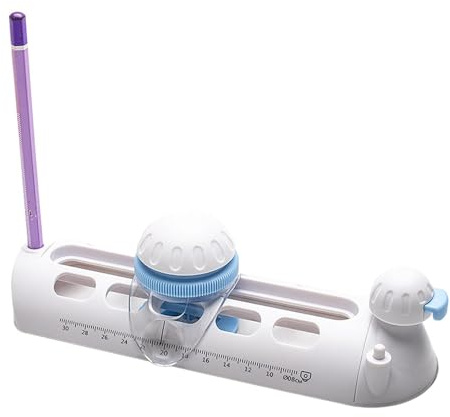 VUIUYOIES Cortador Circular Giratorio versátil con Cuchillas de Repuesto para Esquinas pequeñas, Ideal para Manualidades. Longitud Ajustable. Corta círculos de 8-30 cm (3,15-11,81 Pulgadas) diámetro.