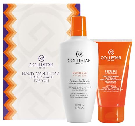 Collistar Cofanetto Regalo Doposole, Balsamo Idratante Restitutivo 200ml + Doccia-Shampoo Doposole 150ml,Lenisce la Pelle, Prolunga l'Abbronzatura