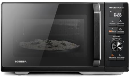 Toshiba MW3-AM25PFI(BK) Endast mikrovågsugn 25 L 900 W med original Chef-Defrost-växelriktare, 10 effektnivåer, 7 automatiska menyer, Easy Clean