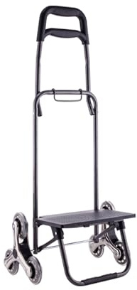 Carrello pieghevole per salire le scale a 6 ruote, carrello per la spesa in acciaio inossidabile resistente, capacità 25 kg, portatile, per uso domestico ed esterno