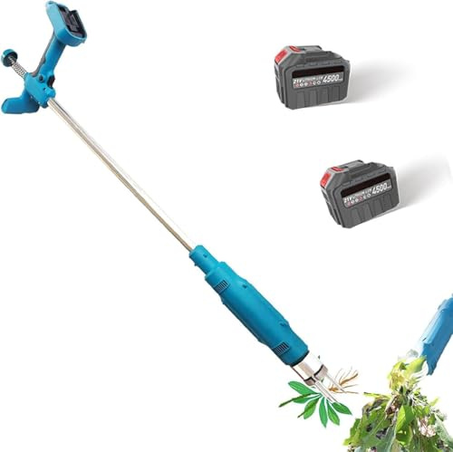 FHRKA Extractor de Malas Hierbas eléctrico inalámbrico de 200 W con removedor de raíces de 3 Garras y 2 baterías de 3,0 Ah, Herramienta de desmalezado de Acero Inoxidable para un Mantenimiento
