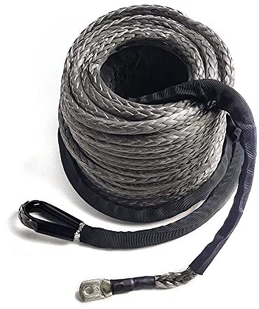 Cable de cabrestante UHMWPE 30m 10mm, cuerda de cabrestante 12 hebras resistencia 10t, fibra de cabrestante ligera para 4x4 SUV camión, cable de remolque fuera de la carretera