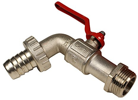 Auslaufventil mit Schlauchanschluss mit Hebelgriff aus Stahl 15bar, 3/4'' Anschlussgewinde