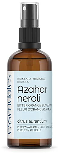 Essenciales - Hidrolato de Agua Floral de Azahar Neroli BIO, 100% Pura y Natural con CERTIFICADO ECOLÓGICO, 100 ml | Hidrolato Citrus Aurantium