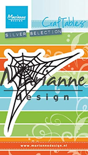 Marianne Design CR1422 Craftables Spinnennetz, Metall, Schwarz, 14 x 8 x 0.5 cm