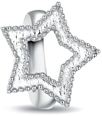 CHAMOON® Stern Charm-Anhänger 925 Sterling Silber Lederarmband Damen