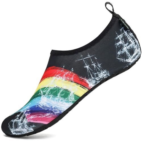SAGUARO Unisex Badeschuhe Schnell Trocknend Schwimmschuhe Herren Damen Wassersportschuhe, Gr. 36-47