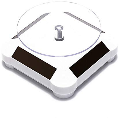 SENRISE 360° drehbarer Drehtisch für Uhr, Telefon, Schmuck, Supermärkte, Werbung (rund, weiß), weiß