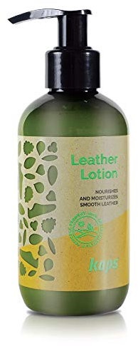 Kaps Leather Lotion | Jojoba e lanolina Ecologici a Base Vegetale | Cura della Pelle per Pelle Liscia Naturale e Sintetica | Scarpe Restaurate | Borse | Giacche e Altro | 200 ml | Made in Europe