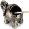 Windfester Vintage Metall Elefant Aschenbecher mit Deckel Drinnen und Draußen,Aschenbecher für Draussen,Schreibtisch Dekor für Büro Wohnzimmer Bar