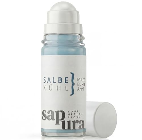 SAPURA Kühlgel Roll-On – kühlendes Sportgel mit Arnika, Menthol & Eukalyptus – für Muskeln & Faszien – zur Regeneration nach Sport – Made in Germany – 50 ml (1 Stück)