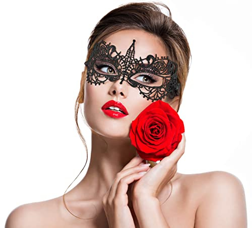 Balinco VENEZIANISCHE MASKE, Damen Maskenball, Elegant, Partyoutfit Zubehör, Kostüm Accessoire, Karneval-, Fastnacht-, Fasching-, Halloween, Sexy Frauen Augenmaske