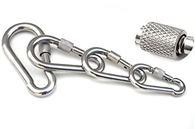 SYDARSYN Feuerwehr Karabinerhaken 5 x 50 mm Karabiner Edelstahl Feuerwehrkarabiner mit Schraube