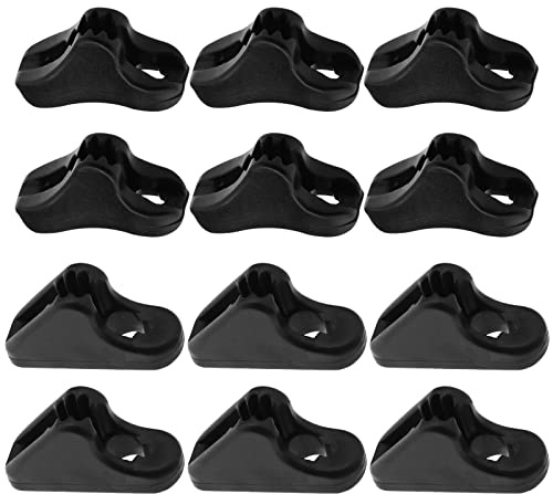 Create idea 20 tensores de cuerda de repuesto, hebilla de cuerda de viento, ajustador de cordón de plástico, herramienta antideslizante ajustable para actividades al aire libre, color negro