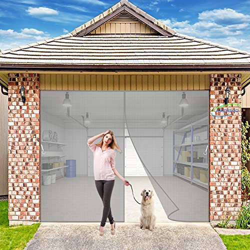 Mosquitera Puerta Magnetica Cierre Magnético Automático Cortinas de Protección contra Insectos, 260x205 cm para Puertas Exterior Estar la Puerta del Balcón - Gris H
