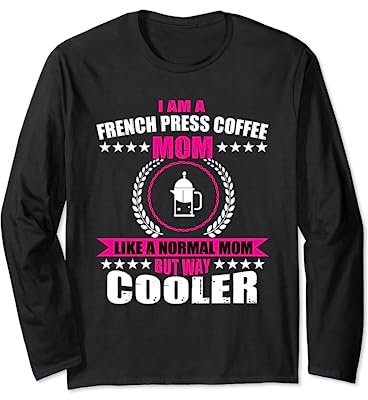Cafetière drôle de maman de presse française pour la fête des mères Manche Longue