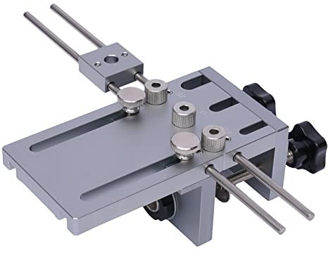 Bohrschablone,Lochsuchgerät,Bohrerhülsen,Lochöffner,Bohrhilfe 6/8/10mm Dübelhilfe Bohrlehre aus 6061 Aluminium Legierung,Pocket Hole Jig,Dowel Jig Dübelvorrichtung für DIY-Tischlerei-Projekt