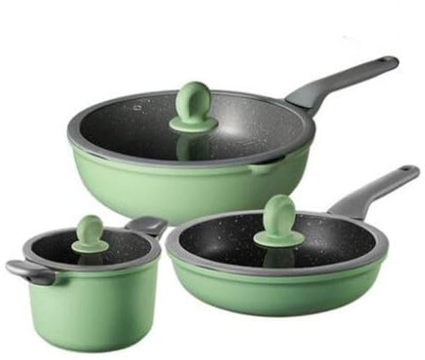 Set di pentole Pentola for zuppa Padella Strumento di cottura Padella antiaderente Cucina Fornello a induzione Pentola for latte Tagliatelle Pentola Wok Spezzatino Casseruola