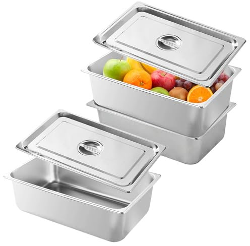 Juego de empanado de acero inoxidable, juego de 3 piezas, cuencos de empanado, recipiente de acero inoxidable con tapa, juego de empanado para chuletas, recipiente para guardar el calor, recipiente