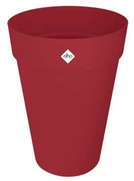 Elho loft Urban Rond Haut 35cm Pot de Fleurs - Rouge Théâtre | Ø 33.5 x H 45.3 cm | Adapté à l’extérieur | Plastique 100 % recyclé