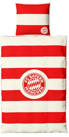 FC Bayern München I Bettwäsche I Rot-Weiß I 135 x 200 cm I Fußball I Bundesliga