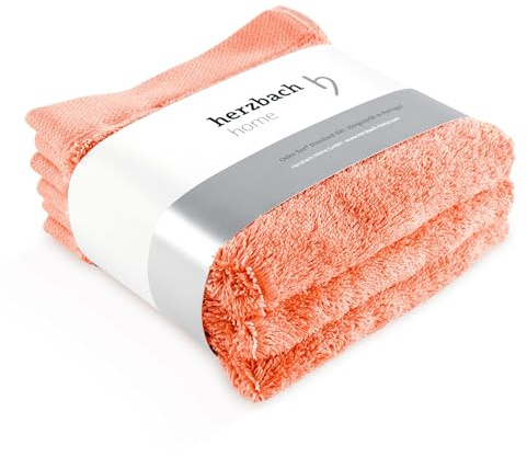 herzbach home Handtücher Pura Seiftuch 30x30 cm 3er Set 100% Baumwolle