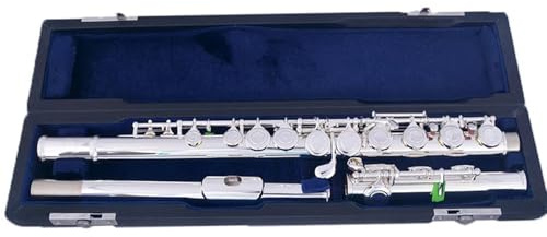 Professionelle Querflöte Linkshänder-Flöte 16 Löcher Mit E-Tasten Schließen C-Taste Kupfernickel Versilberte Flöte