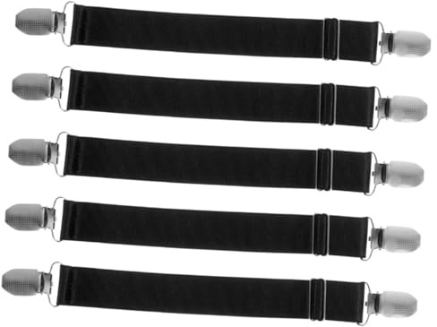 Elastische Stiefelriemen Zum Reiten 5 Stück Hosenclips Für Die Taille Kleiderclips Stiefelclips Taillenclip Schwarz 2 5 X 40 cm