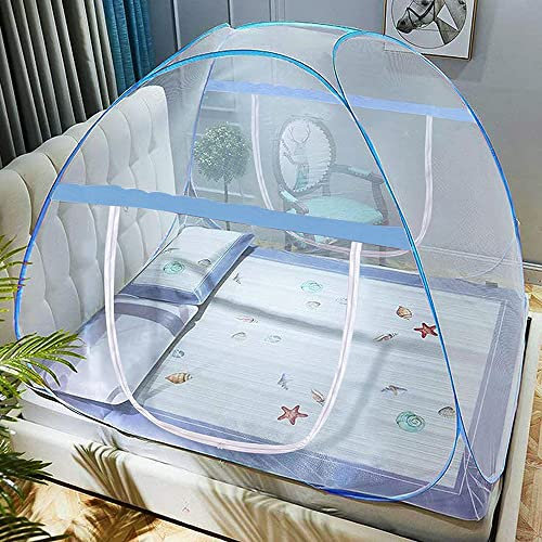 Aoreun Moskitonetz Bett, Pop Up Moskitonetz Reise 180 x 200 x 150cm, großes Mückennetz Bett für Doppelbett, Faltbares Mosquito Net Mückenschutz Bett, Mobiler Insektenschutz Moskitozelt