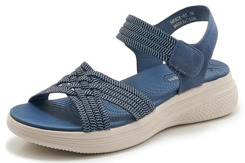 SMajong Sandalias Deportivas Ortopedicas para Mujer Sandals Planas de Verano Zapatos de Playa Casual Sandalias para Caminar Moda