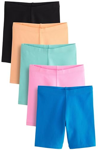 NEXT Mädchen Fahrrad-Shorts, 5er-Pack Black/Blue/Pink/Multi 110
