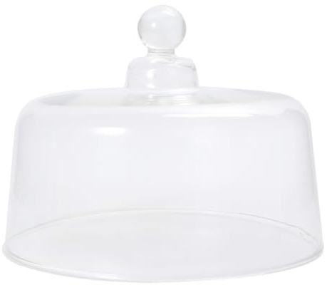 Glass Cake Dome Cover, Lightweight Serving Dome for Cakes and Display | Glass Dome for Desserts and Cakes, Portable Table Cover for Display, Dining, Cocktail Parties