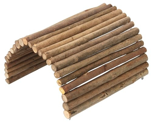 Licsaliwe Reptilienbrücke, 12, 7 x 22, 9 cm große Rampe aus Weidenzweigen – sicheres Kletterleiter-Versteck für Meerschweinchen, Frettchen, Igel (M)