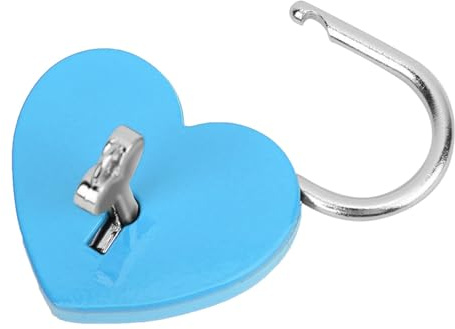 Keenso Serrure en Forme de Cœur, Cadenas coloré en Métal avec clé pour Journal Intime et Boîte à Bijoux, Design Unique en Forme de Cœur pour les Voyages et la Maison (BLUE)