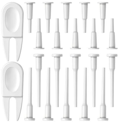 HJZHII Yoga Ball Plugs, 20 Air Stopper Plugs with 2 Removal Tools | Exercise Ball Plug Replacement Kit Fitness Exercise Ball Air Stopper Plug Pin for Pilates Ball Ball Inflatable Bed Pool Float