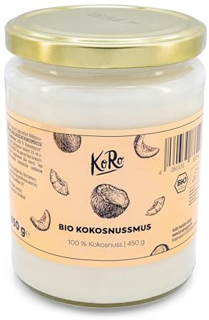 KoRo - Bio Kokosmus 450 g - Vegan glutenfrei frei von Zusätzen - Natürlich cremiges Kokosmus aus kontrolliert biologischem Anbau