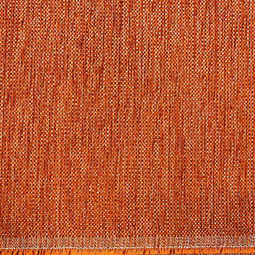 Kt KILOtela - Dekostoff, Polsterstoff, Möbel Bezugsstoff, Doppelseitiges Chenille, Polsterung für Stühle, Sofas, Möbel, 100 cm Länge x 280 cm Breite, Orange