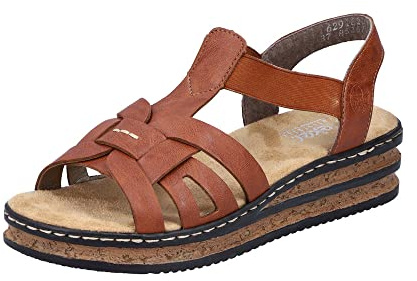 Rieker Damer 62918 sandal, BRUN, 39 EU