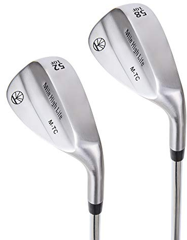 Mile High Life | Smidda wedgeklubbset | Golf Gap Wedge set för nybörjare | Beröm Wedge golfklubbor för män och kvinnor (set silver 52/58 grader)