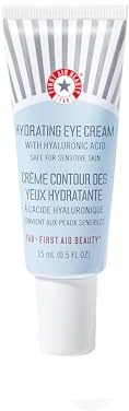 First Aid Beauty Hydrating Eye Cream With Hyaluronic Acid – Helps Reduce Puffiness and Hydrate, Smooths Fine Lines & Wrinkles – 15 ml