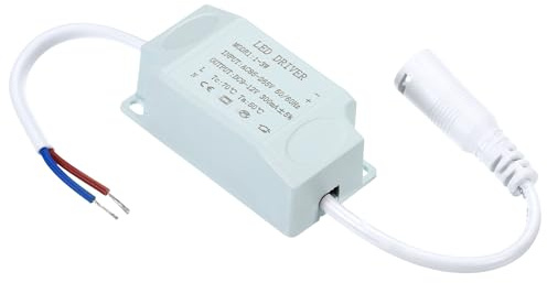 PATIKIL 1-3W 300mA Driver LED Alimentatore, 5pz AC 85-265V Uscita 9-12V DC Femmina Connettore Costante Corrente Raddrizzatore Trasformatore Esterno Alimentazione per Lampade LED