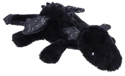 Apricot Lamb Kuscheltier liegender Drache Plüschtier Stofftier Schwarz 38cm
