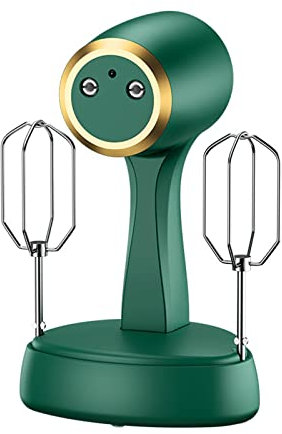 Frullino per le uova da cucina-Frusta manuale elettrica per piccole famiglie senza fili, Frullino per le uova speciale per la cottura al forno, Impastatrice per torte all'uovo alla crema,Green