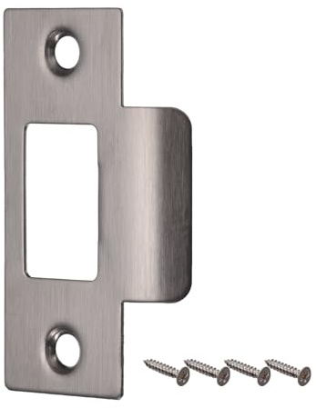 sourcing map Edelstahl-Sicherheitsschließblech, 70 mm x 40,3 mm, Riegel-Schließblech aus Edelstahl 304 für Türrahmen, Türpfosten, dunkelgrau